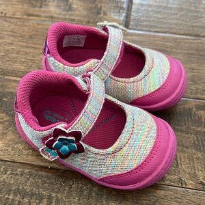 Surprise by Stride Rite Pauline Pink Floral Mary Jane Sneakers Size 3